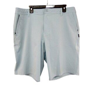 O'Neill Hybrid Light Blue Shorts Mens Size 38 Zip Pocket New Flaws Read